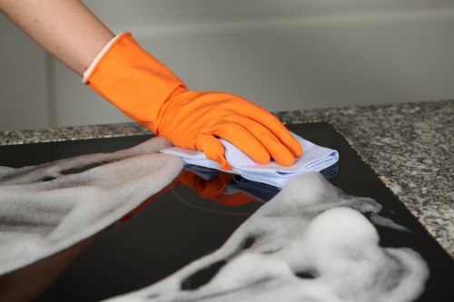 Preparing a carpeted room for steam cleaning service