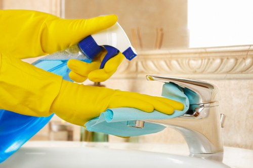Deep cleaning carpets in a Church End commercial workspace